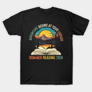 Adventure Begins At Your Library Summer Reading 2024 T-Shirt